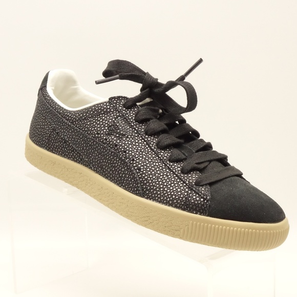 puma clyde black leather